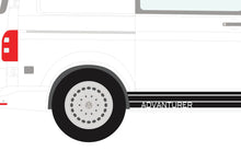 Load image into Gallery viewer, VW T4 T5 T6 Side Stripes Double stripe for transporters and other vans. Camper van stripes. Renault Trafic Vauxhall Vivaro Transit Custom