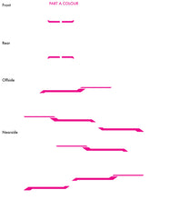 Load image into Gallery viewer, Part A colour side graphics decal stickers for motorhome camper van citroen relay peugeot boxer fiat ducato