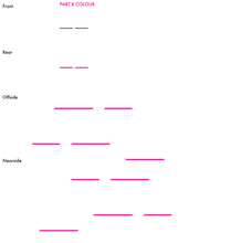 Load image into Gallery viewer, Part B colour side graphics decal stickers for motorhome camper van citroen relay peugeot boxer fiat ducato