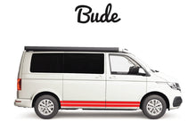 Load image into Gallery viewer, VW T4 T5 T6 Side Stripes Double Red stripe for transporters and other vans. Camper van stripes. Renault Trafic Vauxhall Vivaro Transit Custom