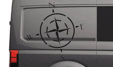 Load image into Gallery viewer, compass decal sticker on the side of a vw crafter or mercedes sprinter van
