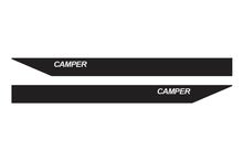 Load image into Gallery viewer, vw transporter facelift vinyl stickers with camper text