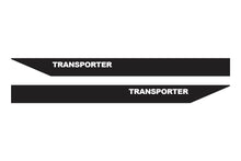 Load image into Gallery viewer, vw transporter facelift vinyl stickers with transporter text