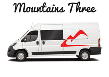 Load image into Gallery viewer, Mountains logo for camper van motorhome. Modern mountain design shown here in Red but availabe in any colour