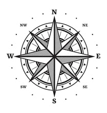 Load image into Gallery viewer, compass logo decal graphics for campervan merceds sprinter