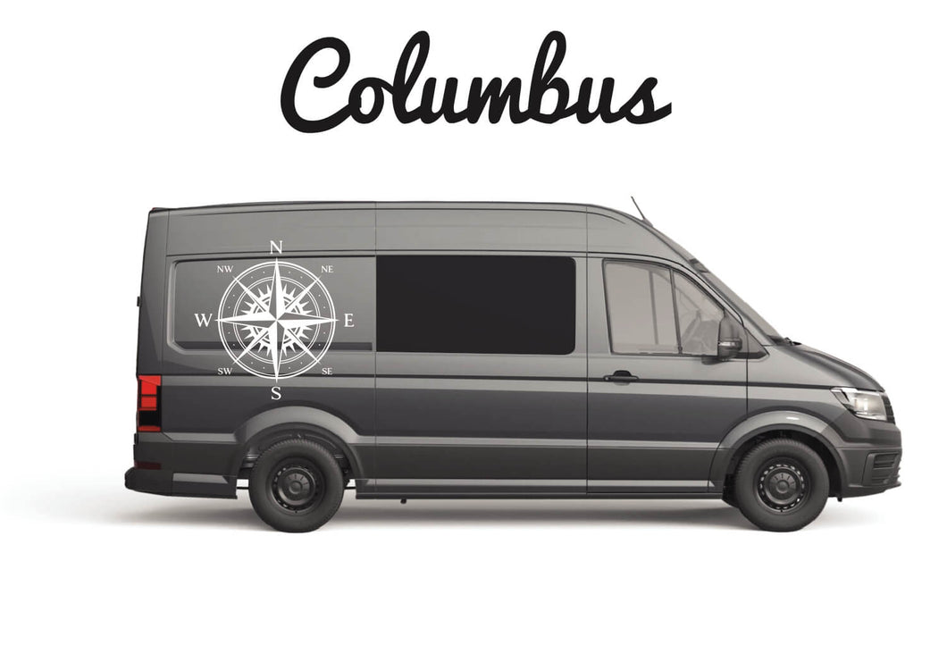 Columbus Compass Decal Camper Van Graphic Sticker