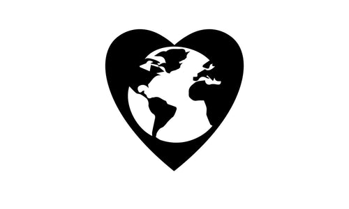Earth Heart Logo graphic decal sticker for camper vans and motorhomes