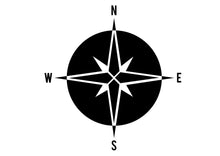 Load image into Gallery viewer, Simple compass vinyl decal graphic for camper van or motorhome
