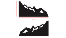 Load image into Gallery viewer, Matte black Rear window blackout mountain design for camper van and motorhome fiat ducato citroen relay peugeot boxer
