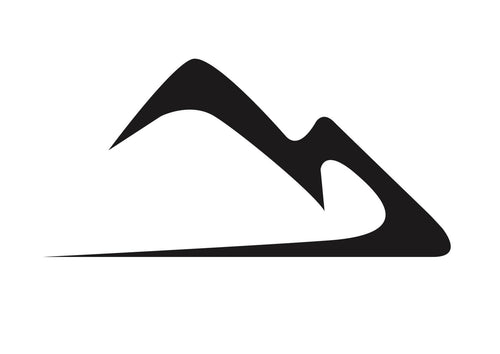 Mountains logo for camper van motorhome. Modern mountain design